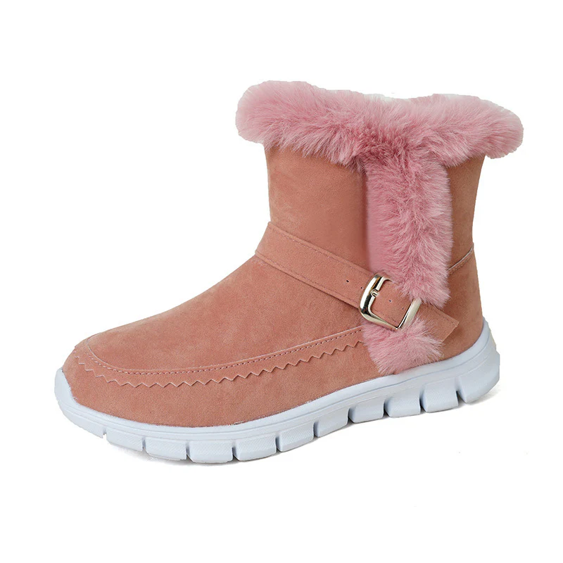 Damen Winterstiefel mit kuscheligem Kunstfell und modischem Riemen Heidi Mode - Image 7