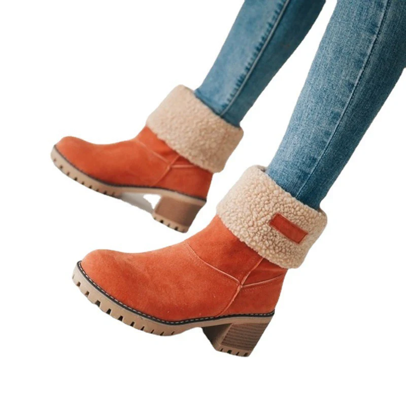 Damen Winterstiefel mit kuscheligem Kunstfellkragen und robustem Sohlenprofil Heidi Mode - Image 5