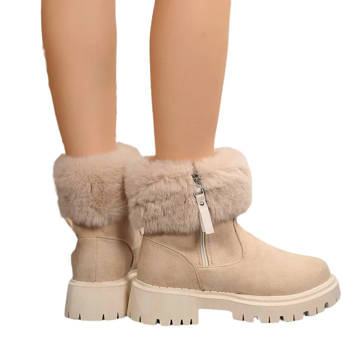 Damen Winterstiefel mit kuscheligem Kunstfellkragen und rutschfester Profilsohle Heidi Mode - Image 5