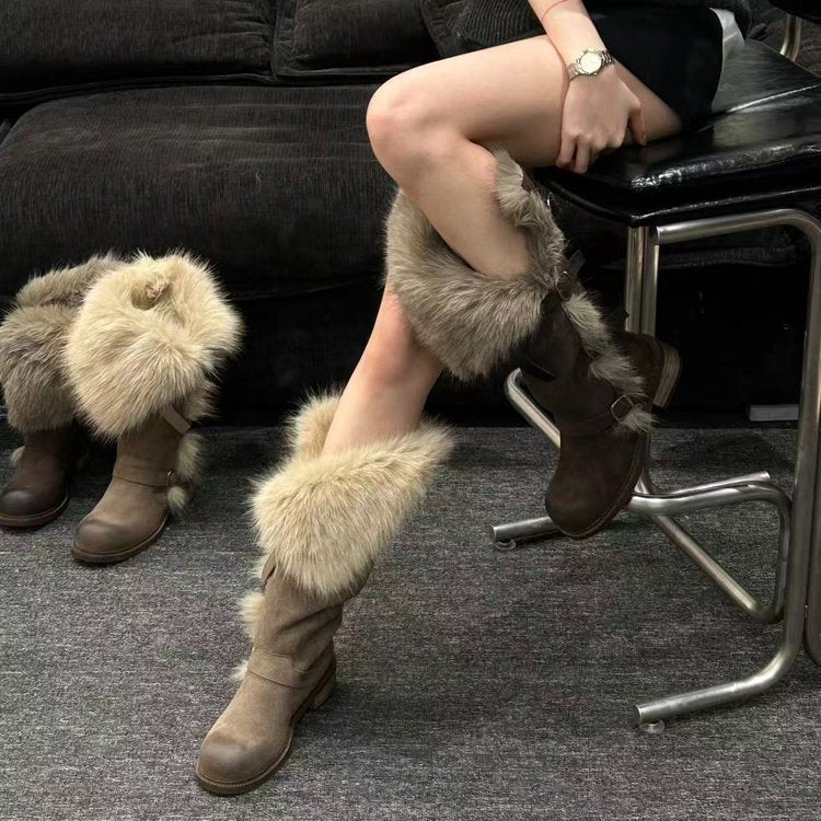 Damen Winterstiefel mit luxuriösem Kunstfellkragen und strapazierfähiger Sohle Heidi Mode - Image 2