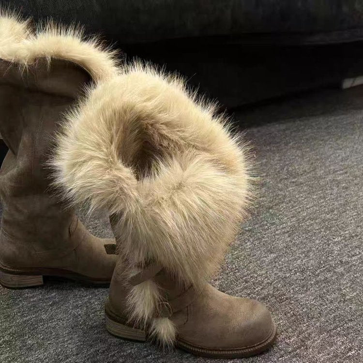 Damen Winterstiefel mit luxuriösem Kunstfellkragen und strapazierfähiger Sohle Heidi Mode - Image 6