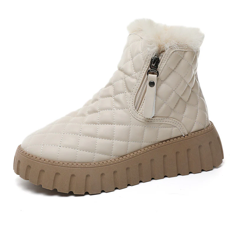 Damen Winterstiefel mit modischem Zipper-Design und kuscheligem Innenfutter Heidi Mode - Image 5