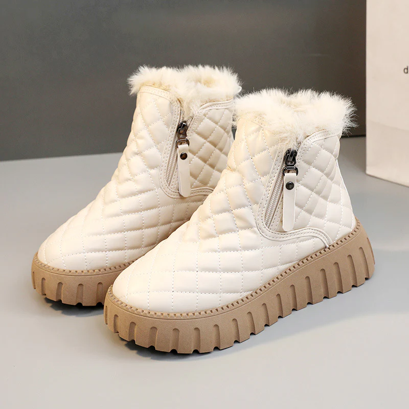 Damen Winterstiefel mit modischem Zipper-Design und kuscheligem Innenfutter Heidi Mode - Image 7