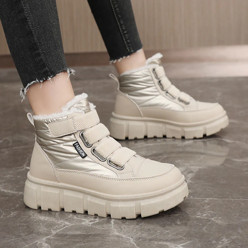 Damen Winterstiefel mit warmem Fleece-Futter und praktischen Klettverschlüssen Heidi Mode - Image 3