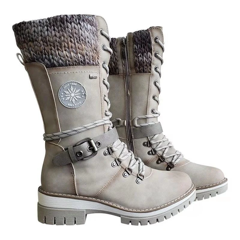 Damen Winterstiefel mit warmem Futter und trendigem Schnürdesign Heidi Mode - Image 5