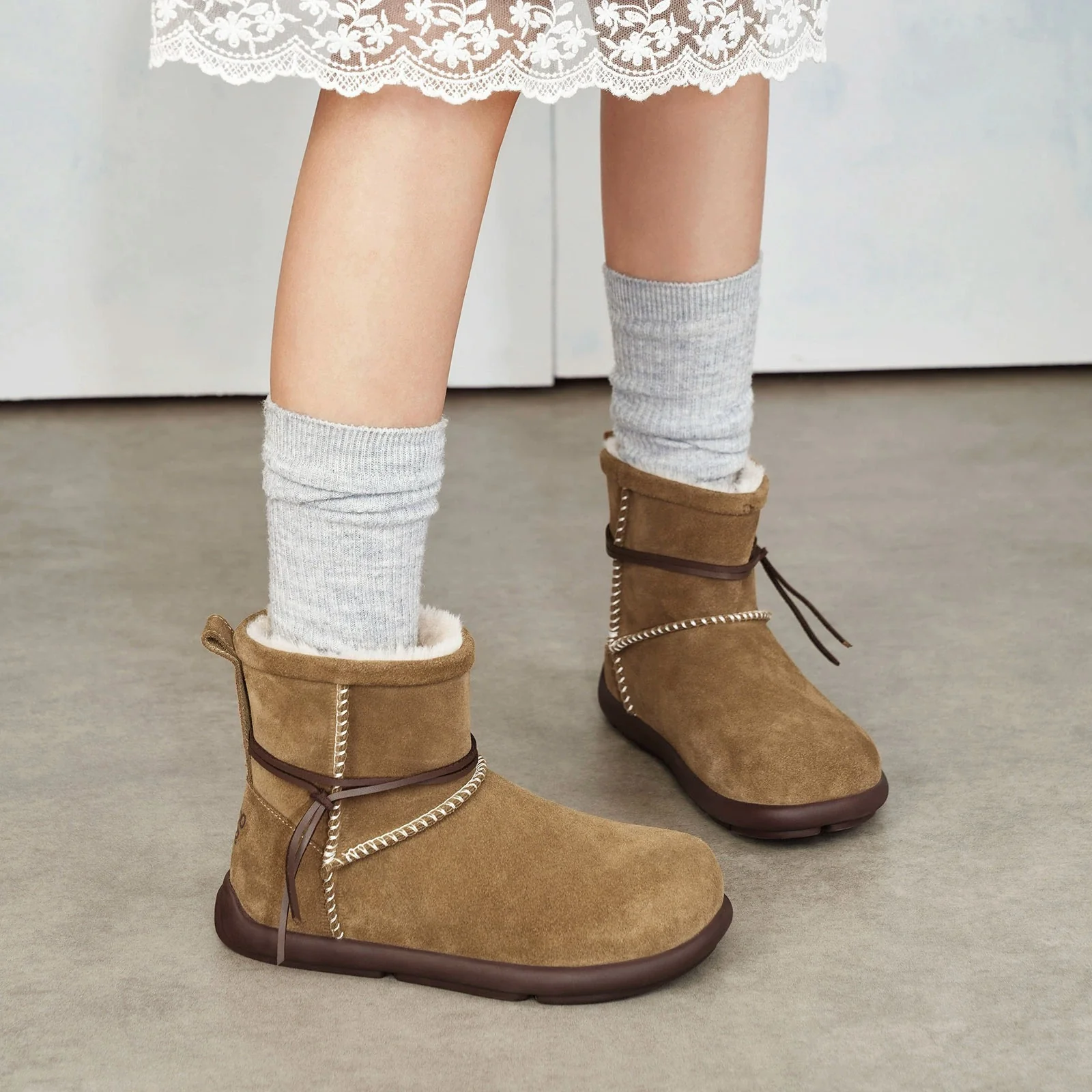 Damen Winterstiefel mit weichem Innenfutter und modischem Karo-Design Heidi Mode - Image 4