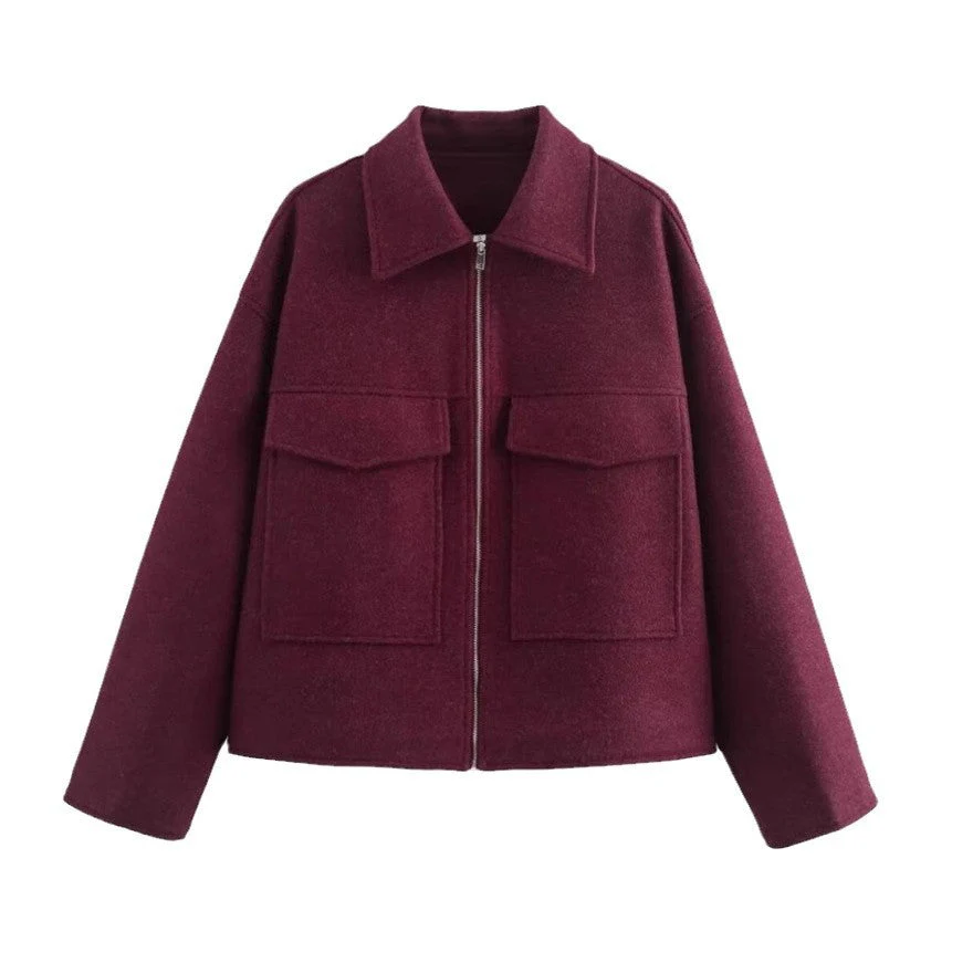 Damen Zeitlose Fleecejacke mit Aufgesetzten Taschen und Modernem Schnitt Heidi-Mode - Image 3