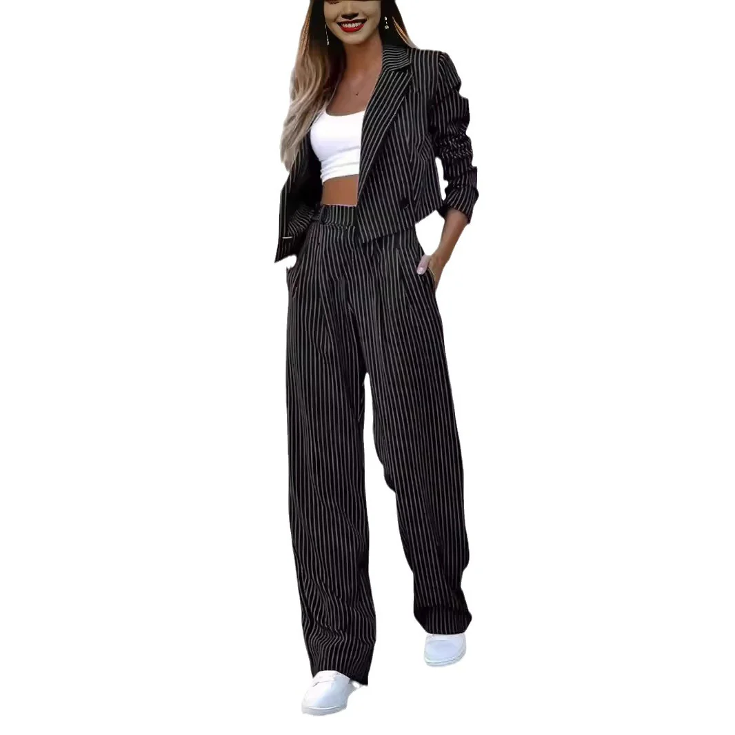 Damen Blazer Damen Set gestreift - Image 5