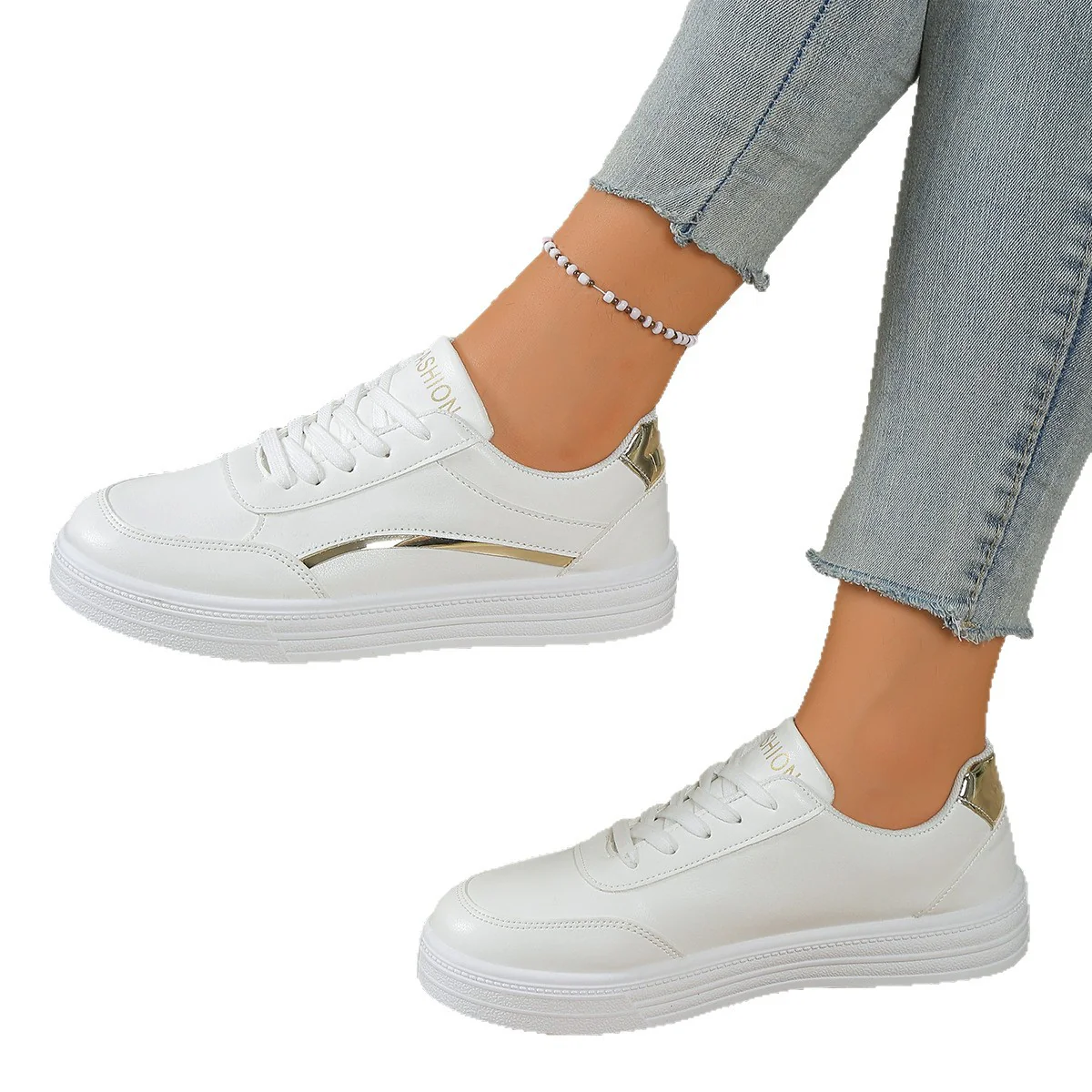 DamenModische Sneakers mit glänzenden Akzenten und komfortabler Sohle Heidi Mode - Image 5
