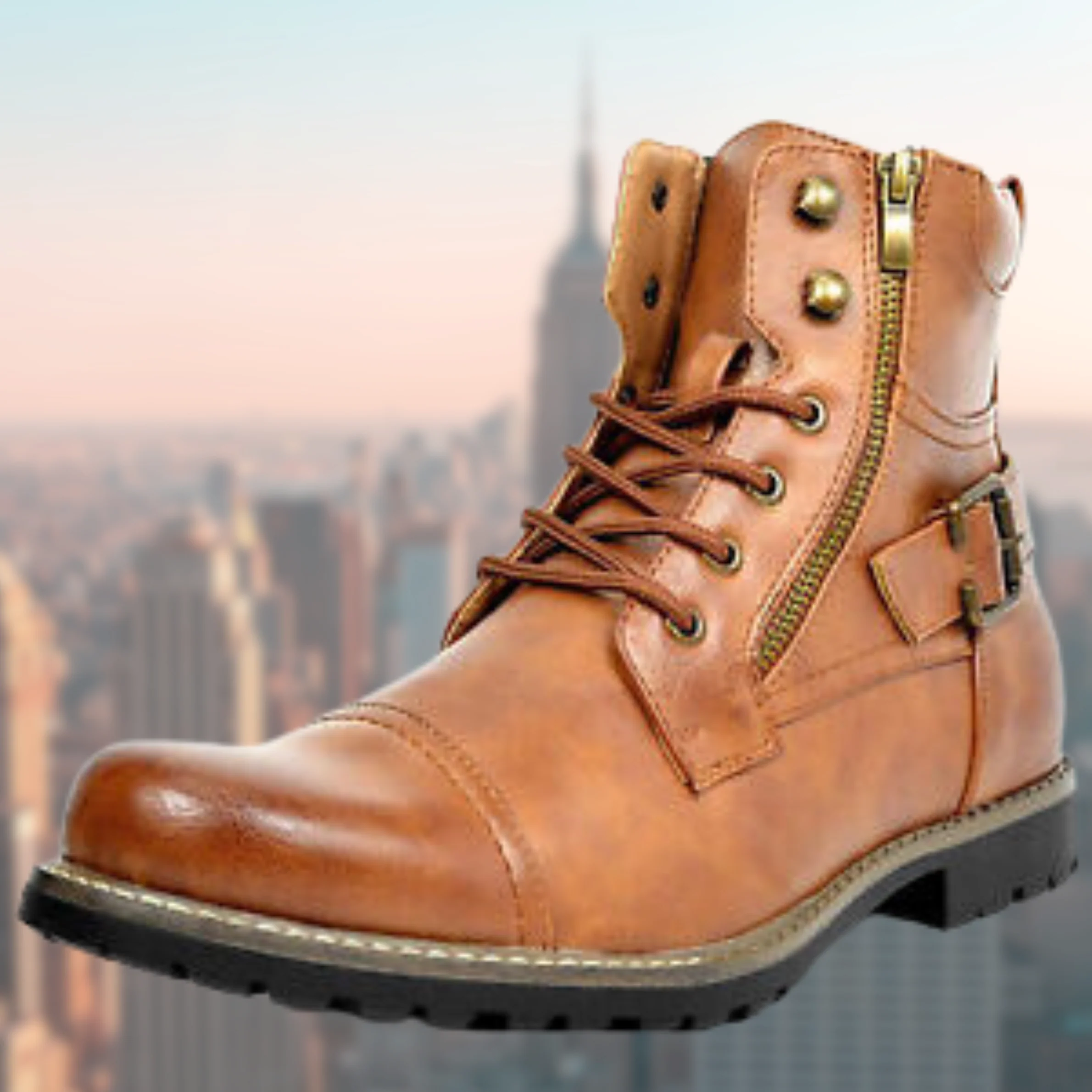 Leder-Motorradstiefel für Männer Heidi Mode - Image 3
