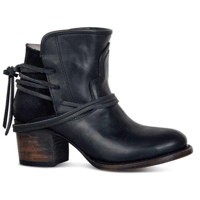 Elegante Leder Damen Stiefeletten Heidi Mode - Image 2