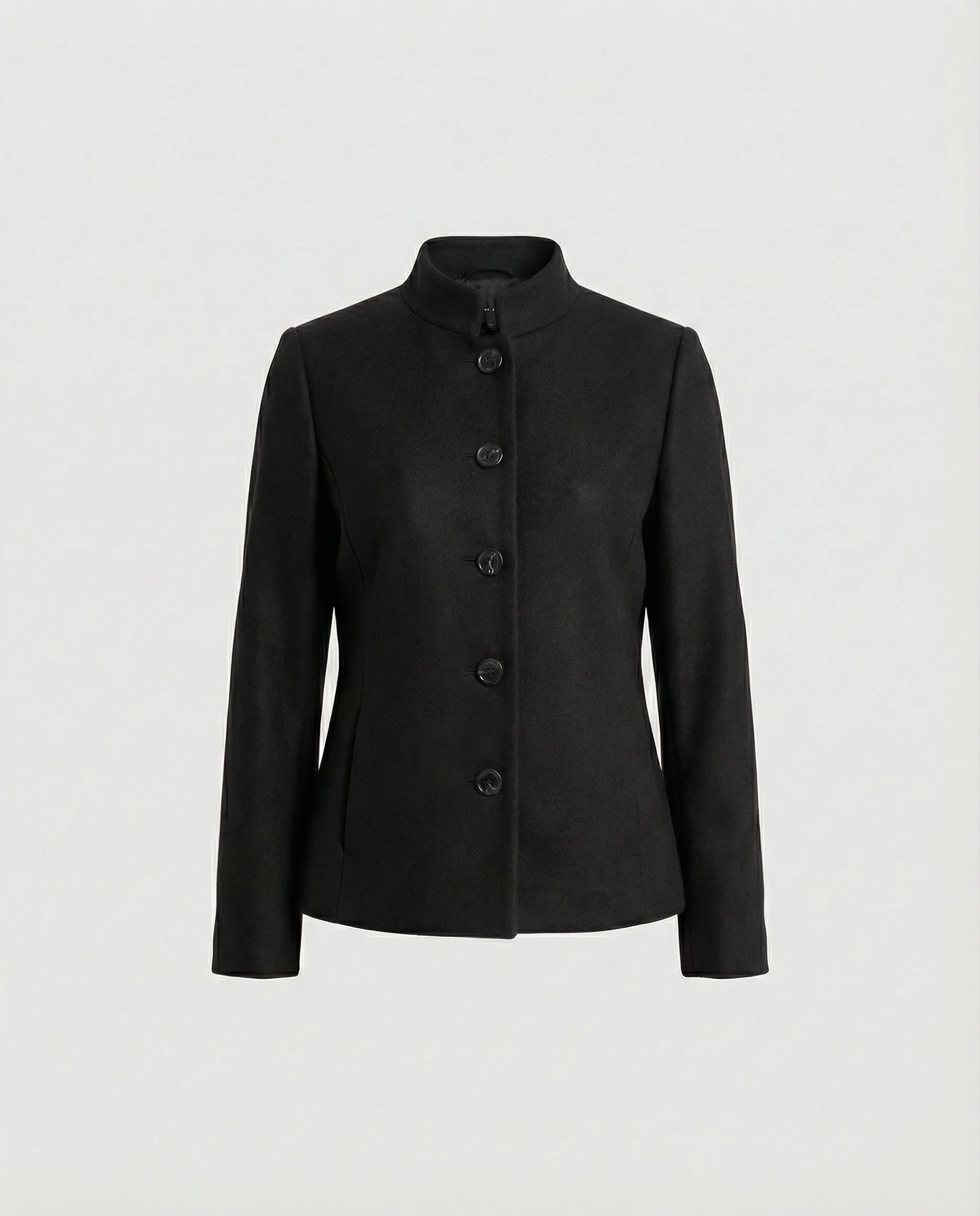 Eleganter Roter New Chinese Style Blazer mit Stehkragen und Schulterpolstern - Image 5