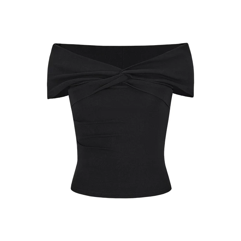 Elegantes Damen T-Shirt mit Schleife Französischer Chic Kurzarm Oberteil - Image 6