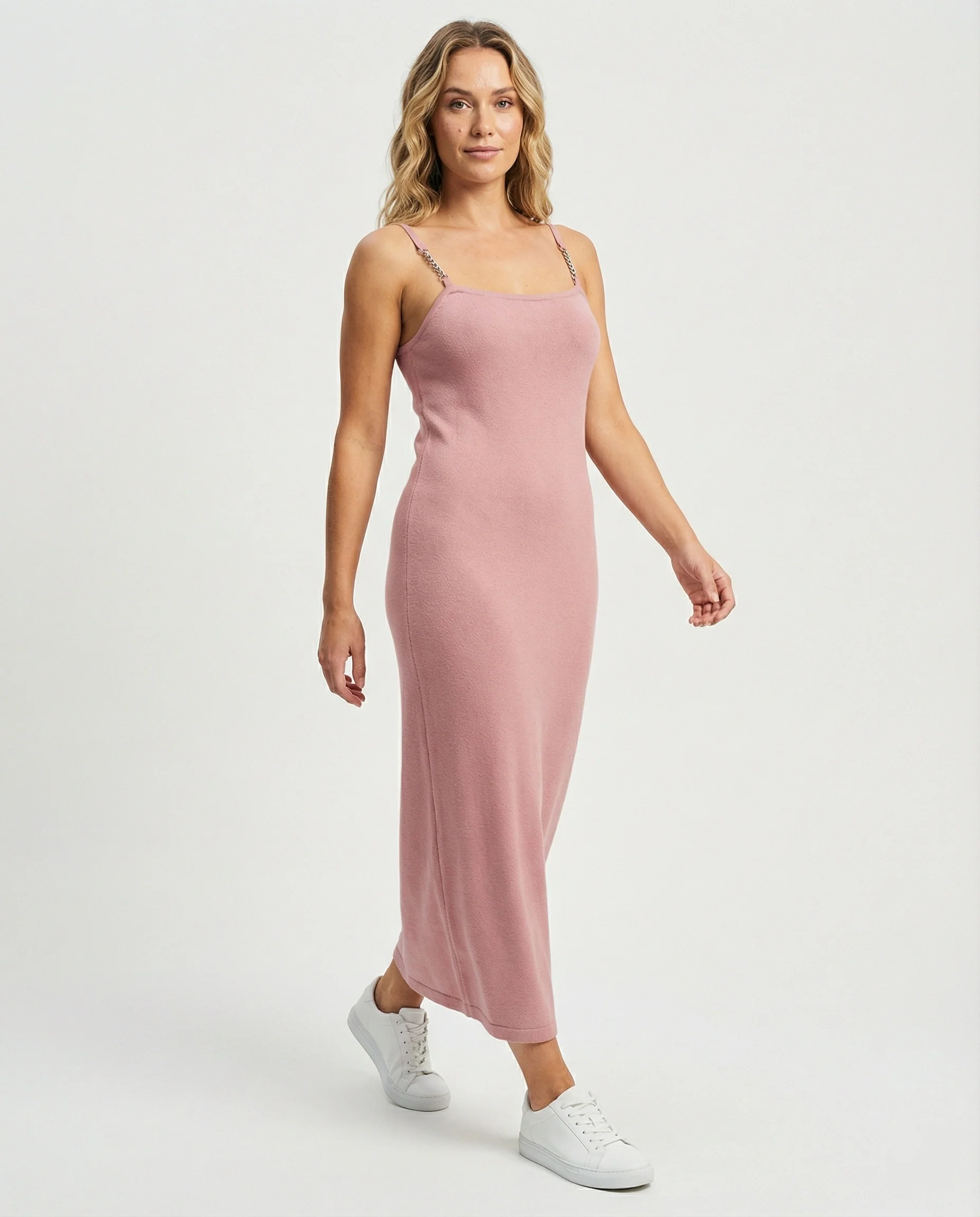 Elegantes Trägerkleid Slimming Baumwolle Maxikleid Damen Sommer - Image 2