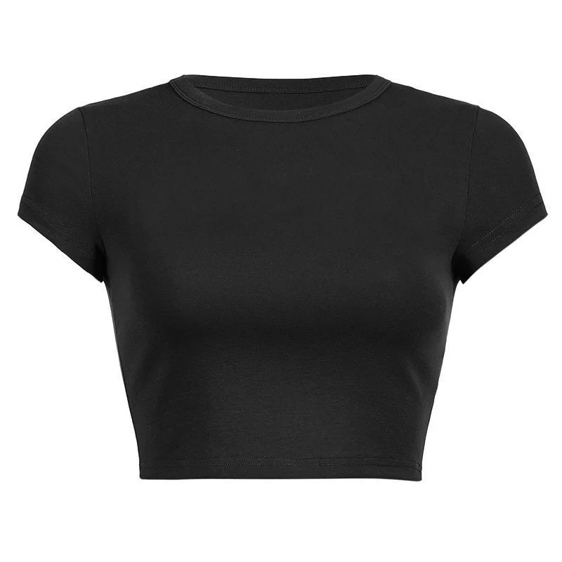 Damen Cropped Classic Fit T-Shirt Heidi-Mode - Image 4