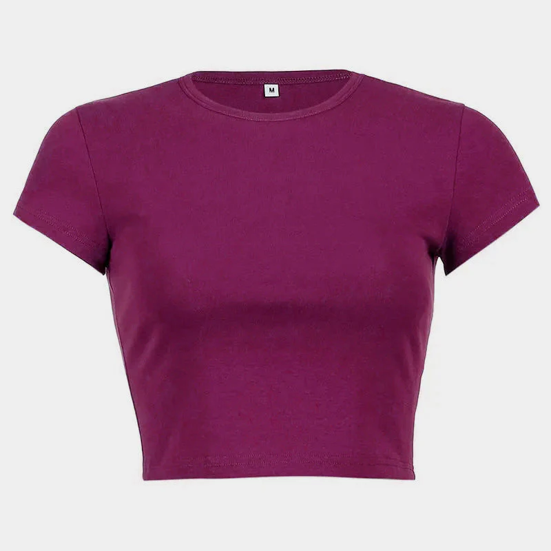 Damen Cropped Classic Fit T-Shirt Heidi-Mode - Image 5