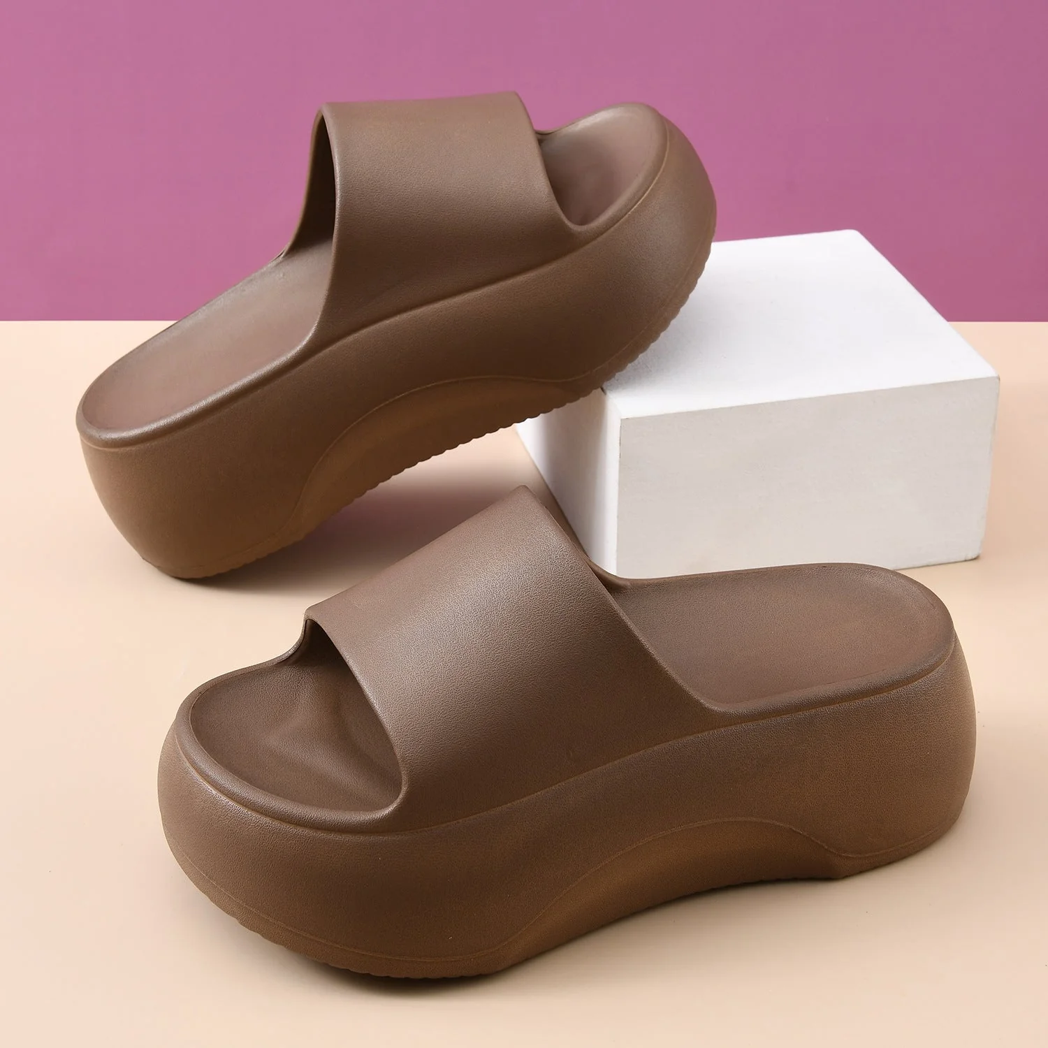 Femme Erhöhte Plattform Rutschsandalen Heidi-Mode - Image 10