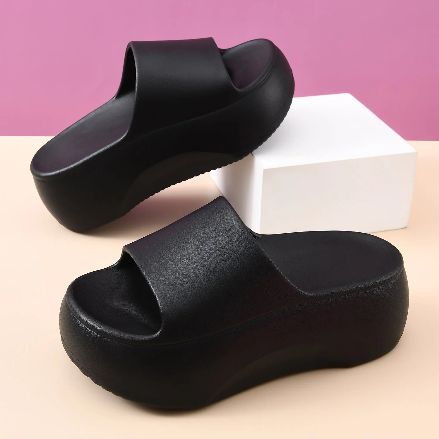 Femme Erhöhte Plattform Rutschsandalen Heidi-Mode - Image 7