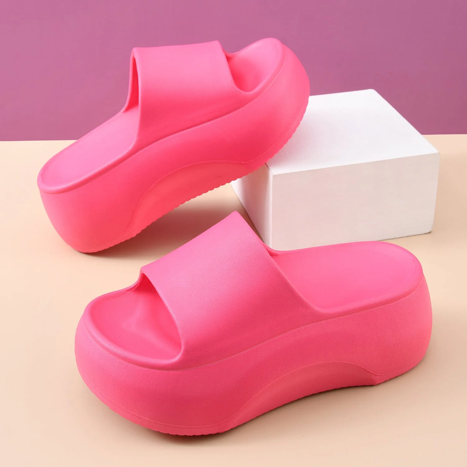 Femme Erhöhte Plattform Rutschsandalen Heidi-Mode - Image 8