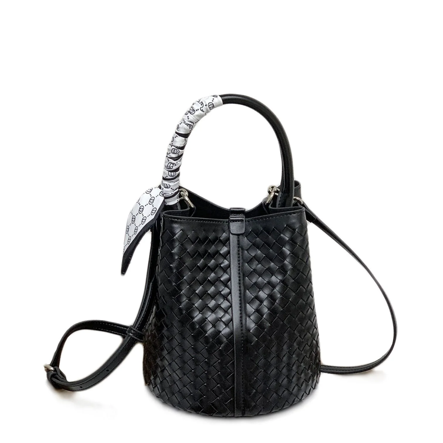 Frau Handgefertigte Geflochtene Bucket Bag Heidi-Mode - Image 2