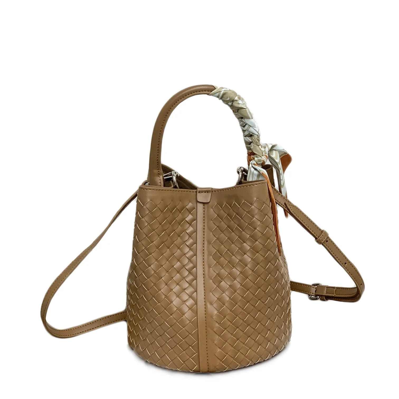 Frau Handgefertigte Geflochtene Bucket Bag Heidi-Mode - Image 5