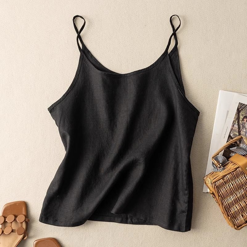 Damen Leichtes Leinen-Camisole-Top Heidi-Mode - Image 3