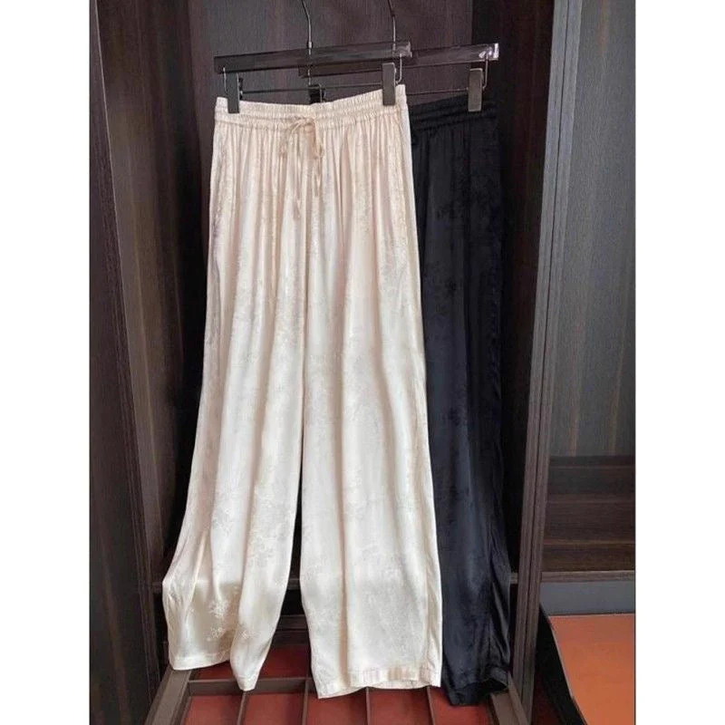 Damen Luxuriöse Seiden Schlafshorts Set mit Verstellbarem Bund Heidi-Mode - Image 3