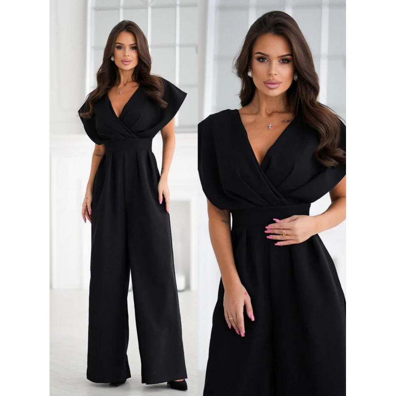 Damen Eleganter Weitbeiniger Jumpsuit Heidi-Mode - Image 3