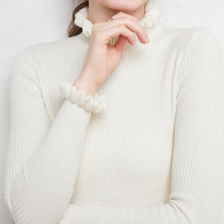 Heidi-Mode | Rollkragen-Strickpullover mit zarten Rüschendetails - Image 10