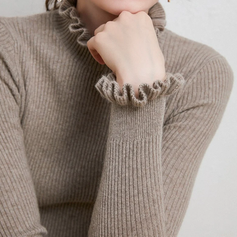 Heidi-Mode | Rollkragen-Strickpullover mit zarten Rüschendetails - Image 11