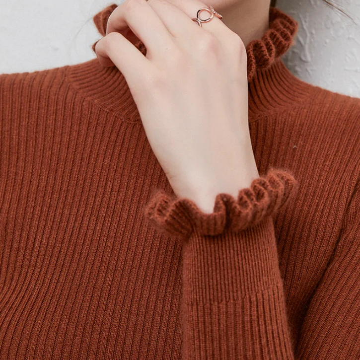 Heidi-Mode | Rollkragen-Strickpullover mit zarten Rüschendetails - Image 16