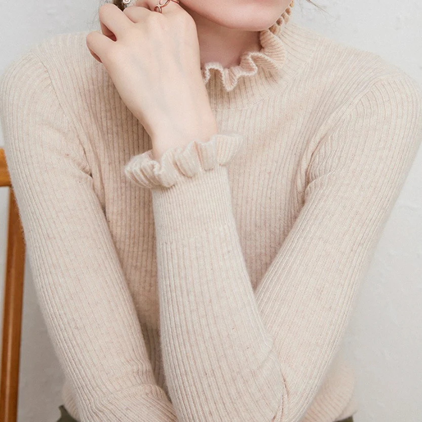 Heidi-Mode | Rollkragen-Strickpullover mit zarten Rüschendetails - Image 5