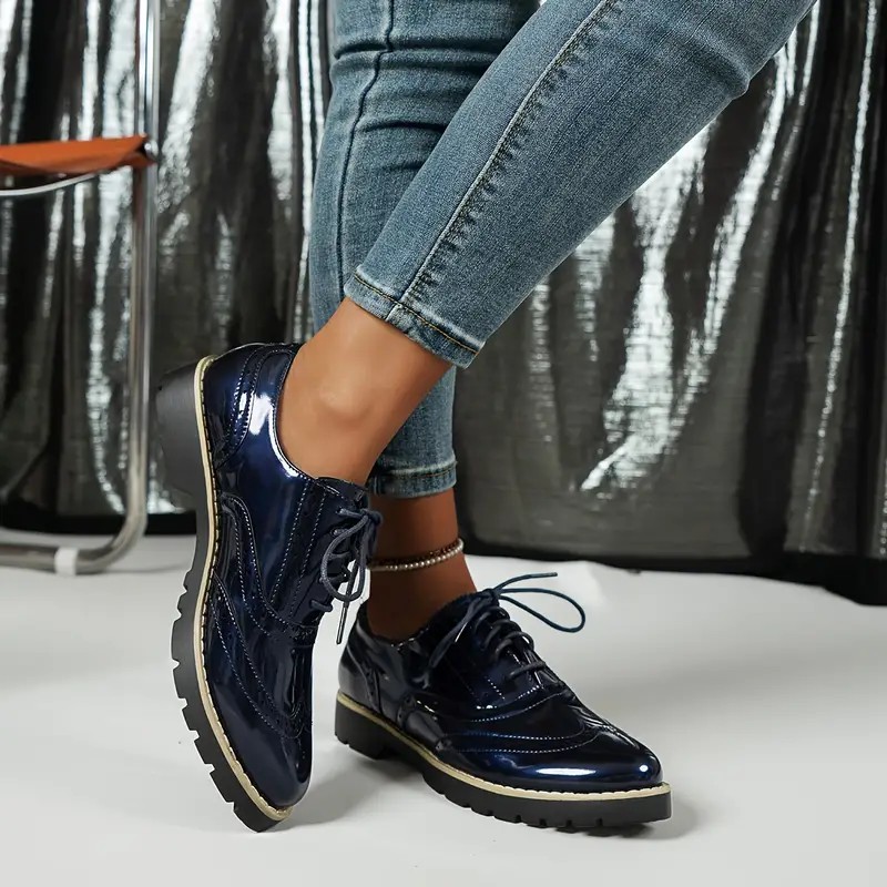Glänzende Lederschuhe Heidi Mode - Image 10