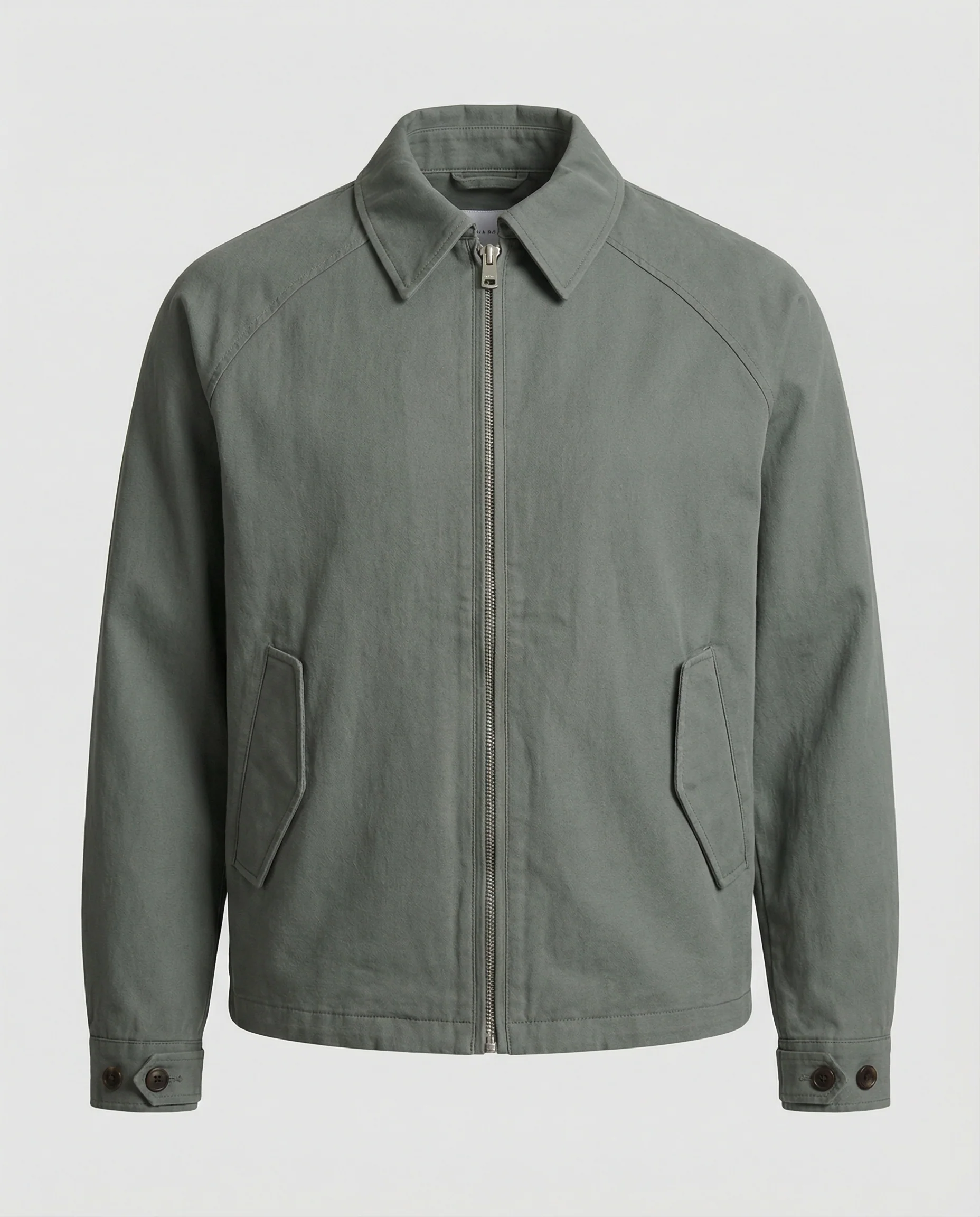 Graue Cleanfit Retro Herrenjacke mit Schulterpolstern und Reverskragen - Image 5