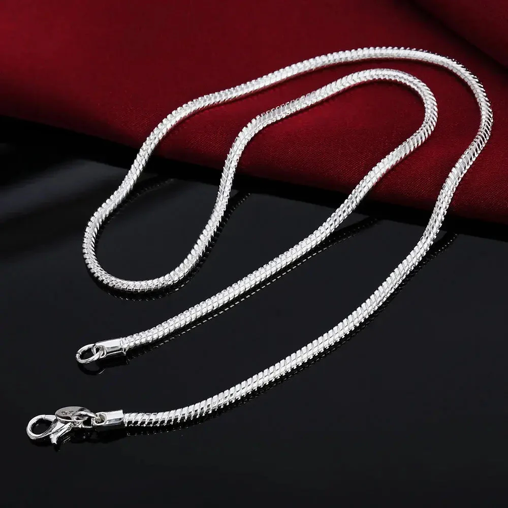 Heidi-Mode | 925 3Mm Sterling Silber Schlangen Kette - Image 3