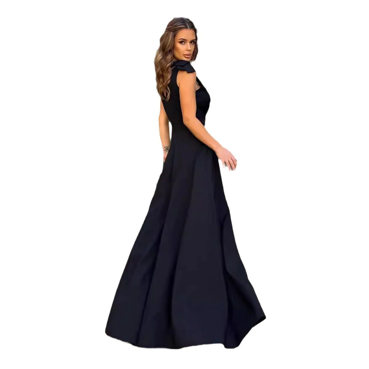 Heidi-Mode | Abendkleid Langer Plissierter Einfarbiger - Image 6