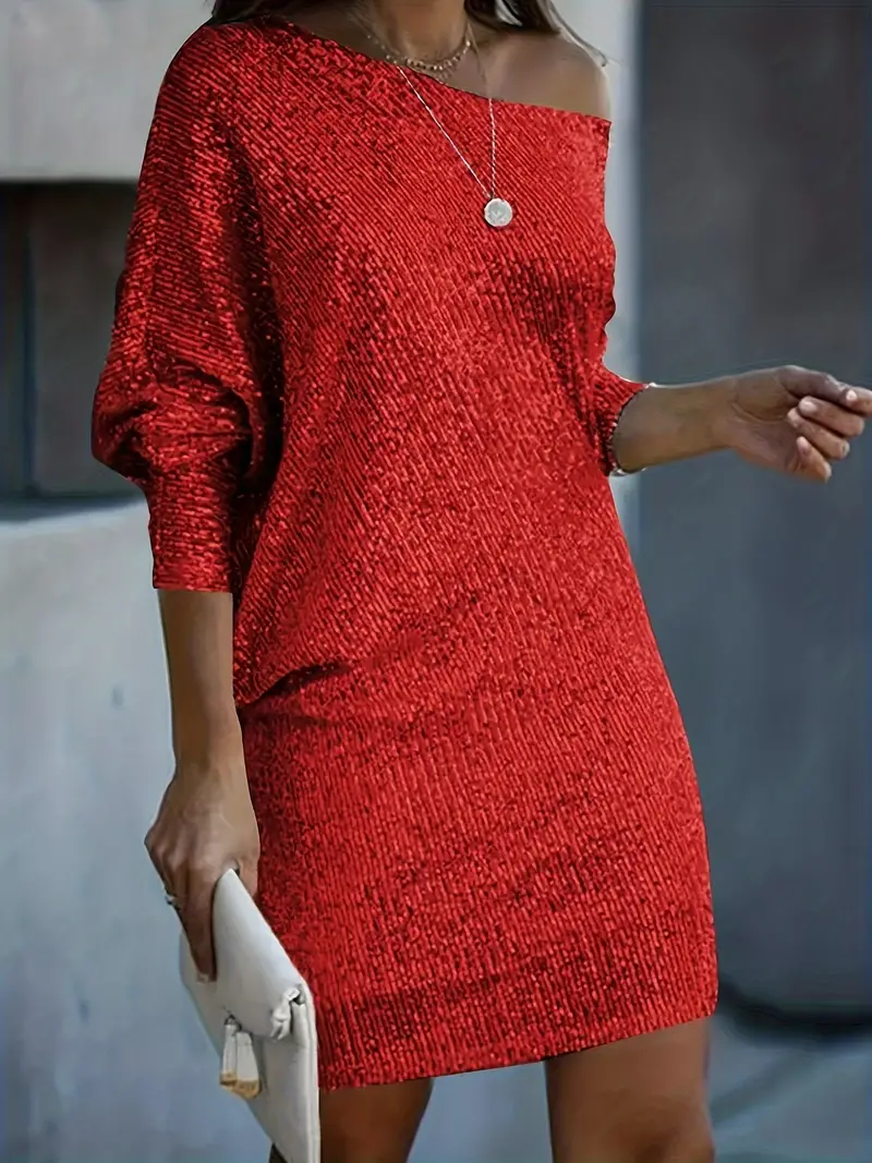 Heidi-Mode | Abendkleid mit Kontrastierenden Pailletten - Image 3