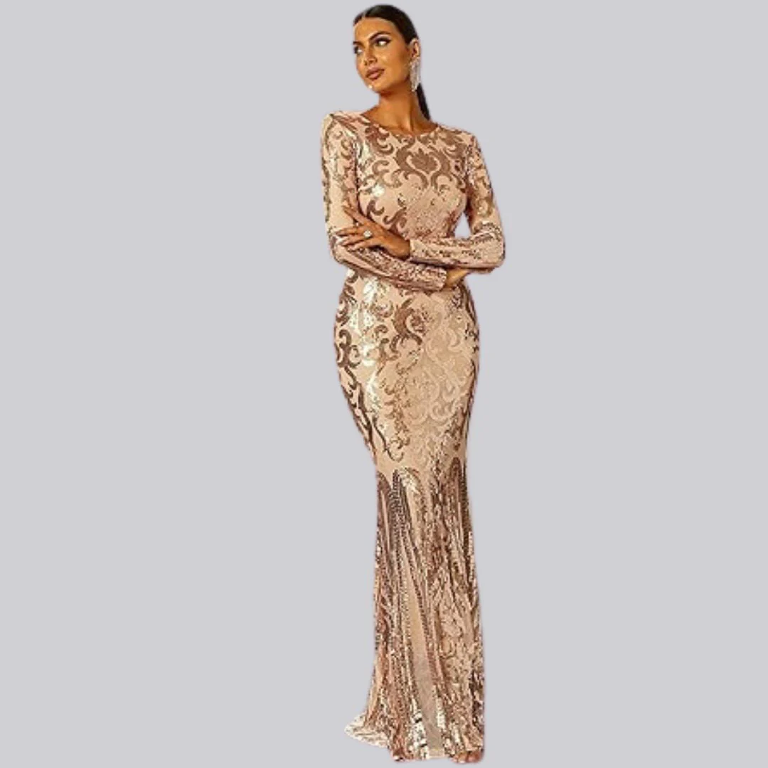 Heidi-Mode | Abendkleid mit Langen Ärmeln und Pailletten - Image 6