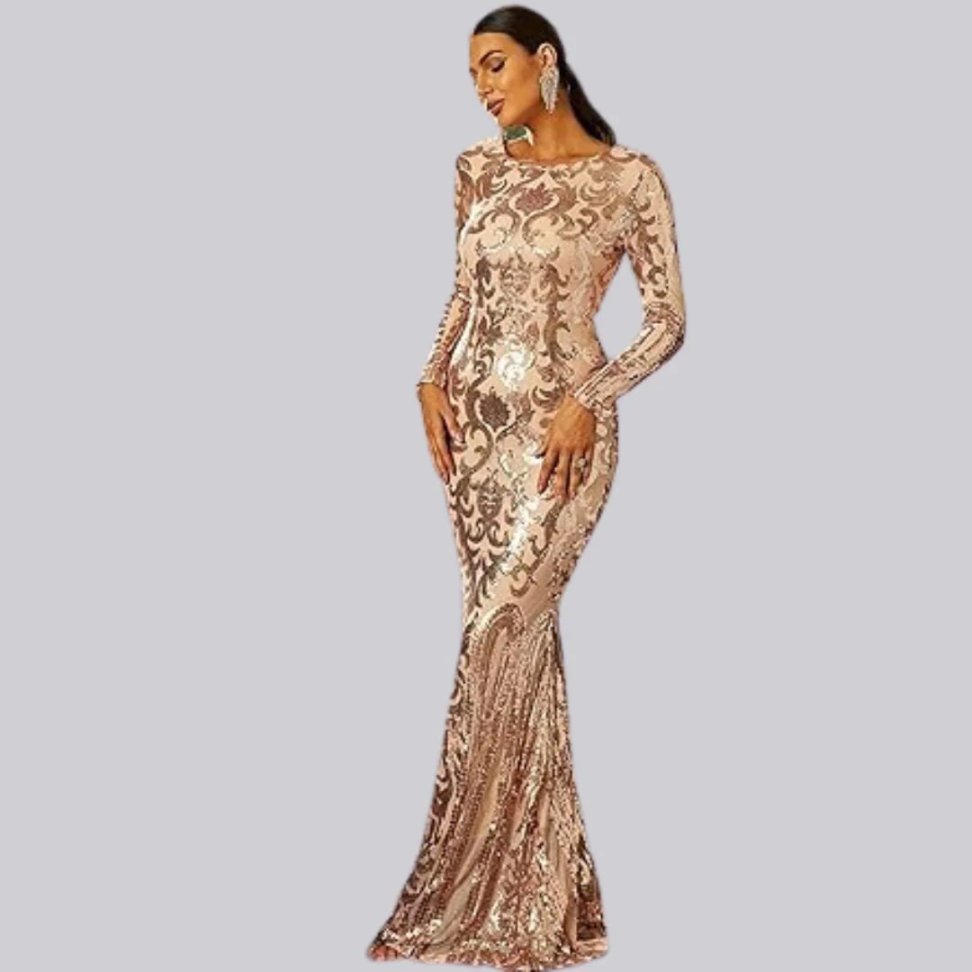 Heidi-Mode | Abendkleid mit Langen Ärmeln und Pailletten - Image 7