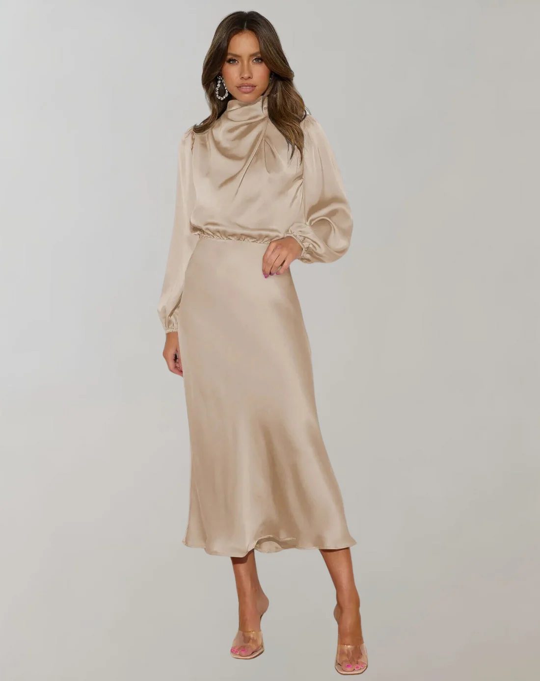 Heidi-Mode | Elegantes Abendkleid für Damen Lang Langärmelig - Image 6