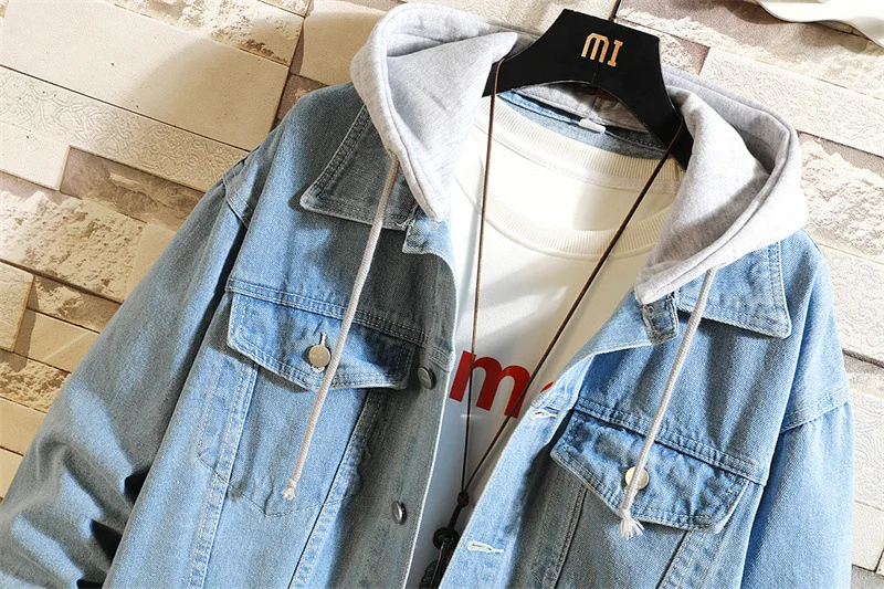 Heidi-Mode | Abnehmbarer Denim Jacke mit Kapuze für Männer - Image 2