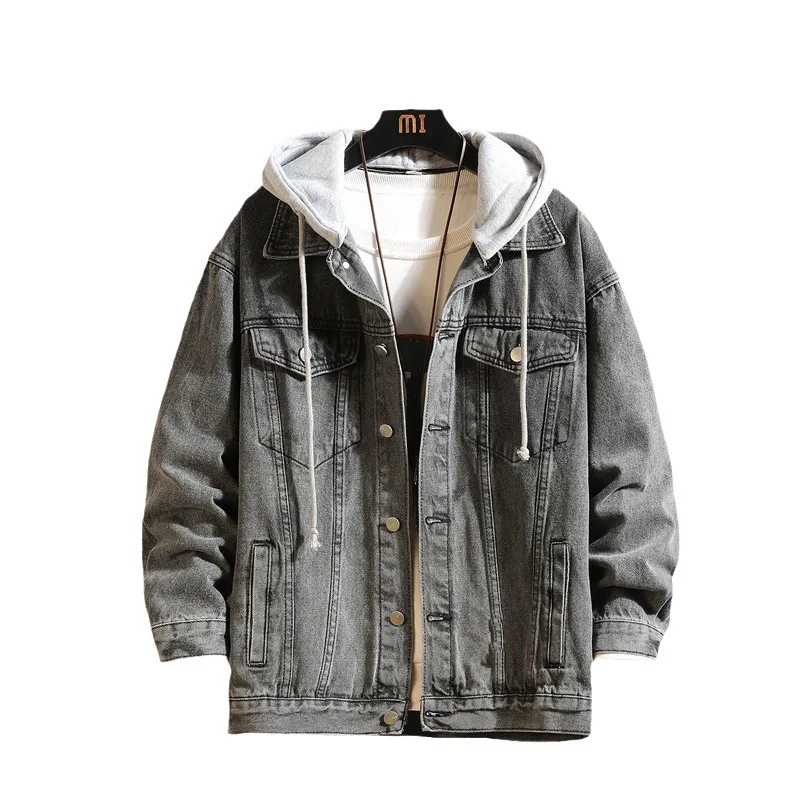 Heidi-Mode | Abnehmbarer Denim Jacke mit Kapuze für Männer - Image 5