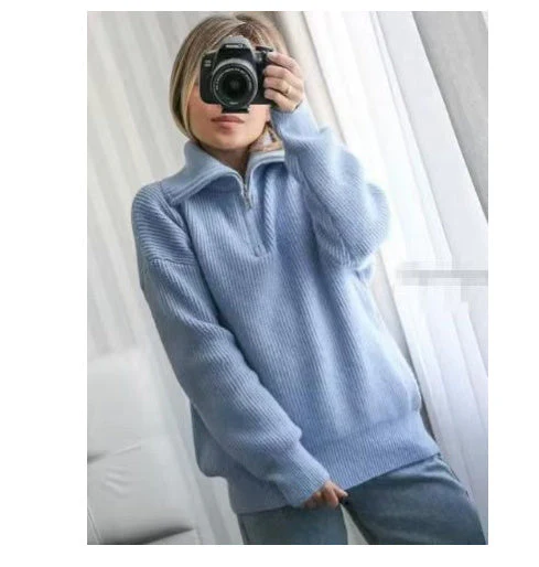 Heidi-Mode | All Match Wollpullover mit Offenem Kragen - Image 10