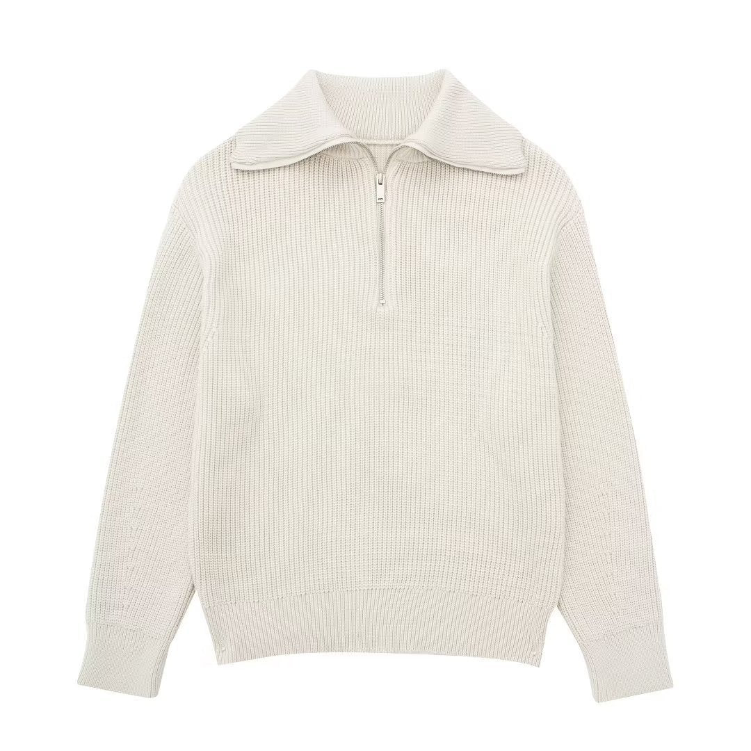Heidi-Mode | All Match Wollpullover mit Offenem Kragen - Image 3