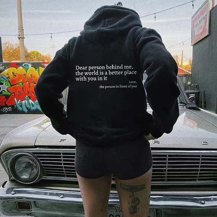 Heidi-Mode | Liebe Person Hinter Mir Unisex Hoodie - Image 4