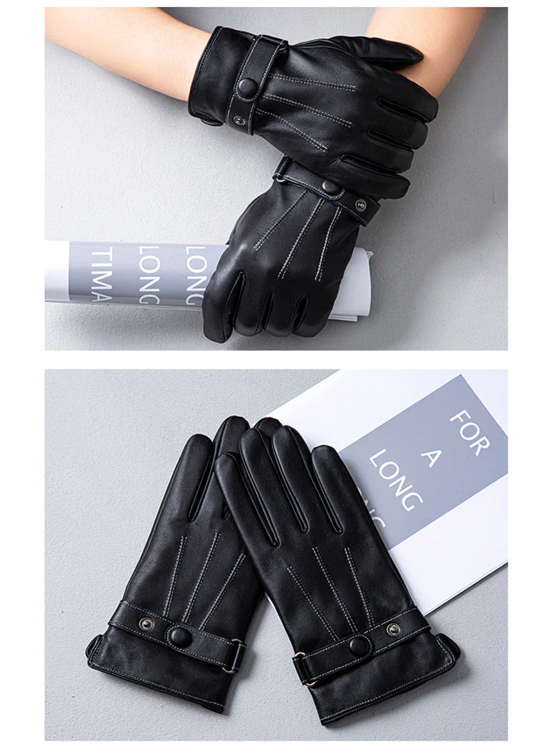 Heidi-Mode | Damen Lederhandschuhe Schaffell Handschuhe Fürs Fahren - Image 2