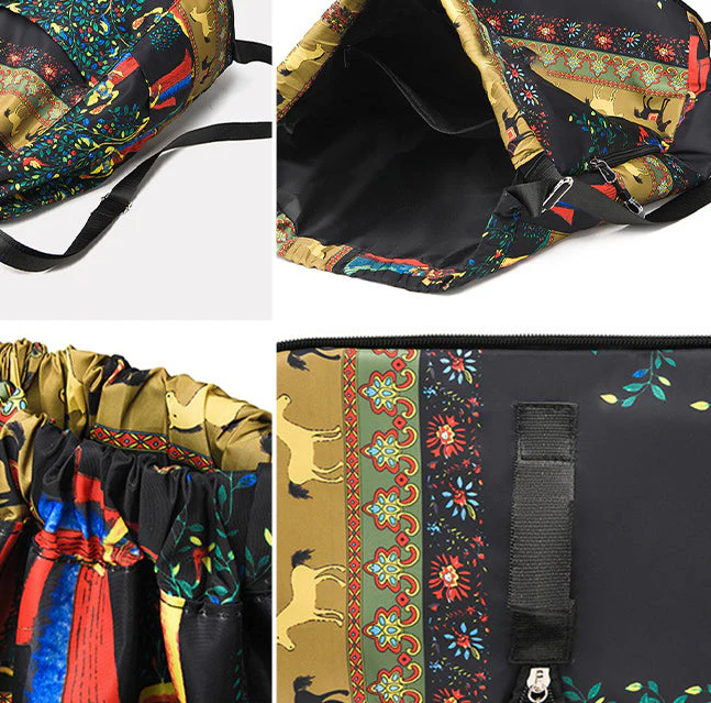 Heidi-Mode | Faltbarer Rucksack Großer Wasserdichter Rucksack Zum Zusammenfalten mit Kordelzug - Image 10