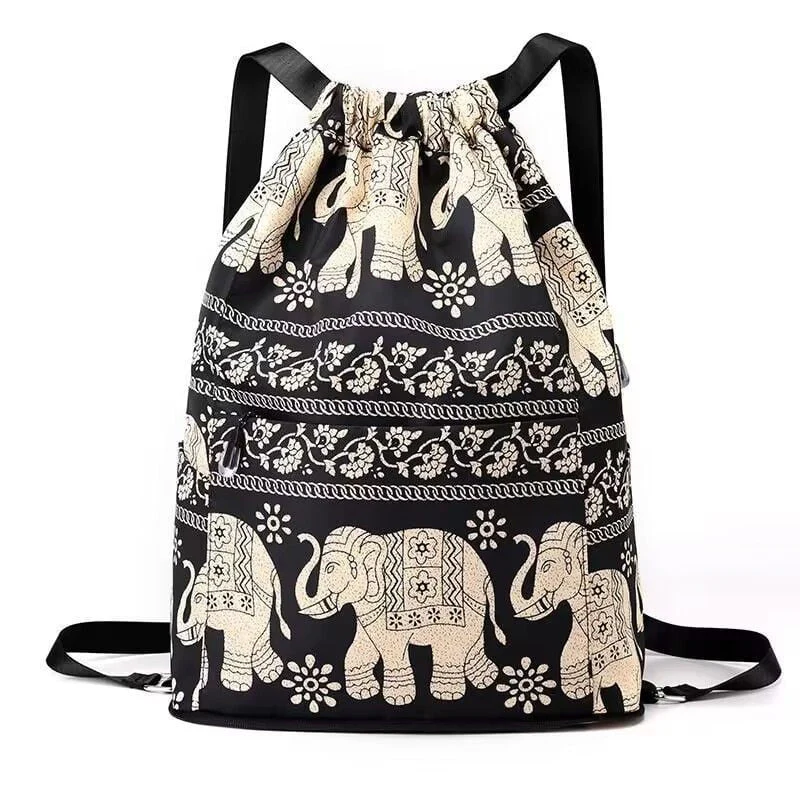 Heidi-Mode | Faltbarer Rucksack Großer Wasserdichter Rucksack Zum Zusammenfalten mit Kordelzug - Image 16