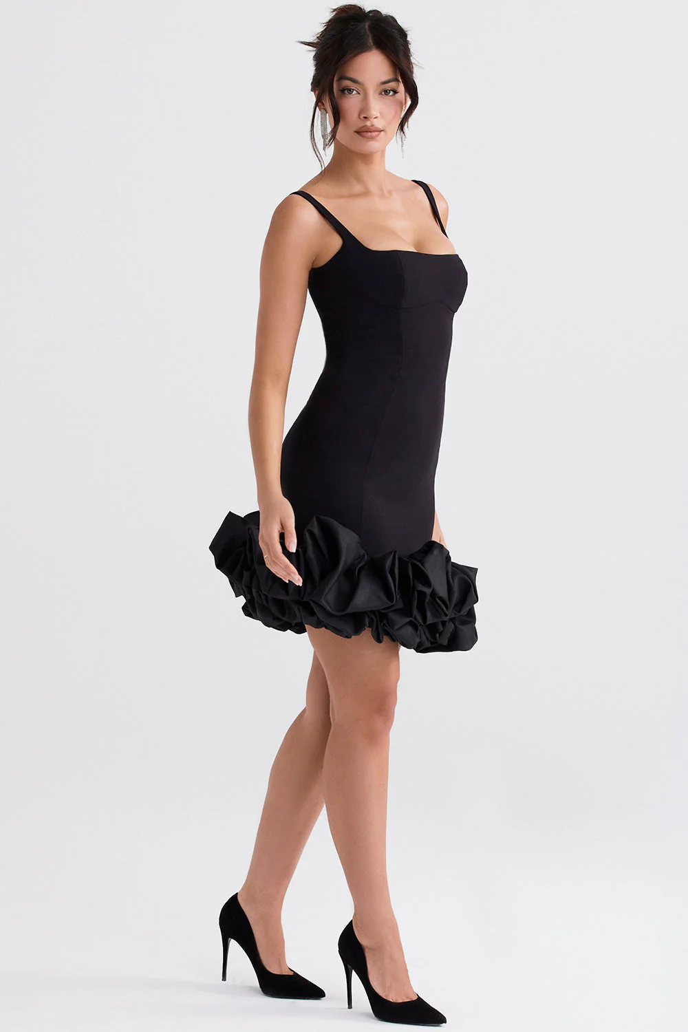 Heidi-Mode | Ärmelloses Kleid mit Rüschen Am Saum für Frauen - Image 11