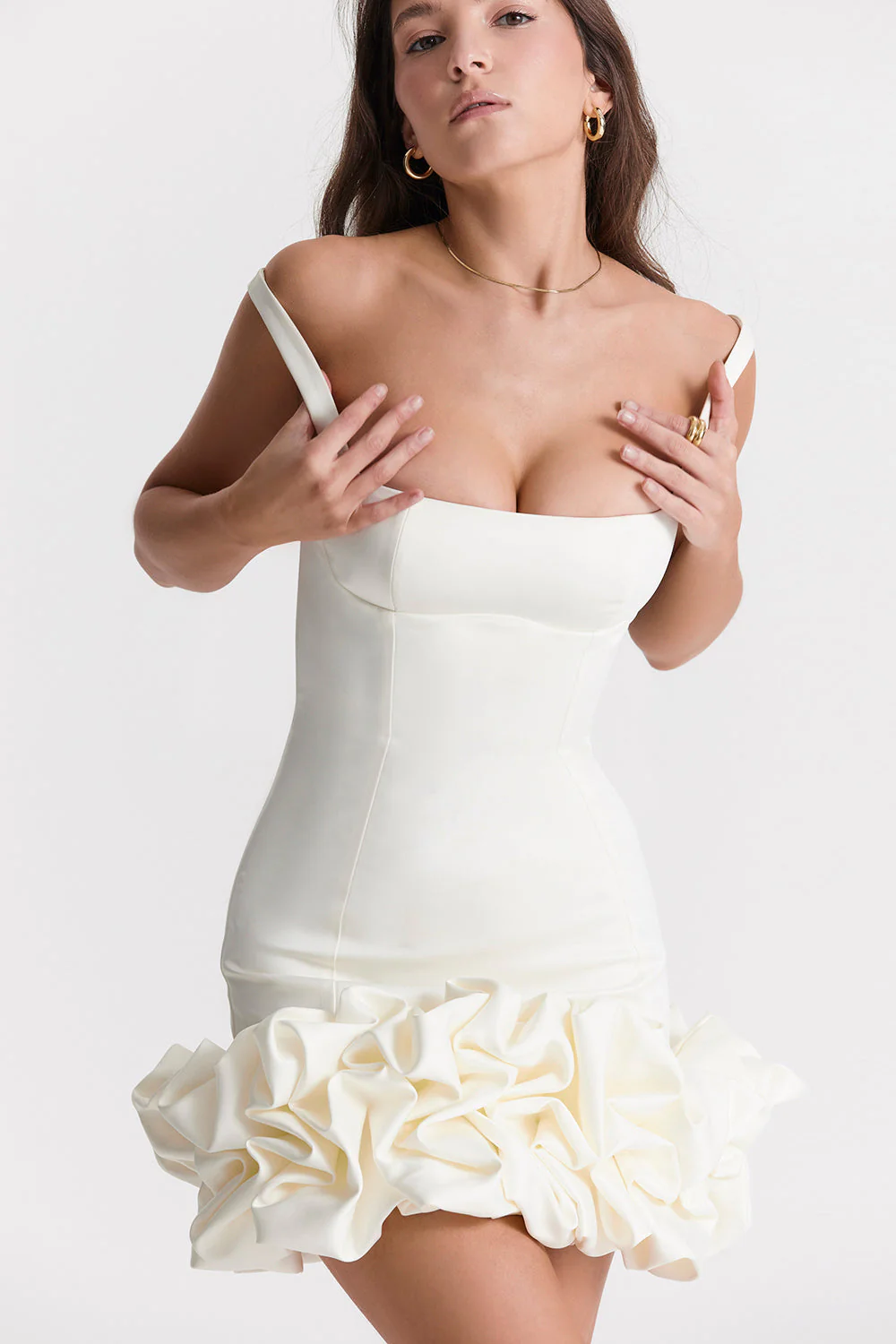 Heidi-Mode | Ärmelloses Kleid mit Rüschen Am Saum für Frauen - Image 3